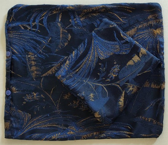 Vintage zlatno plavo crna jastucnica 48 x 42 cm