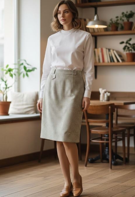 TOP! Vintage „Slavija“ – Karirana suknja br. 40 