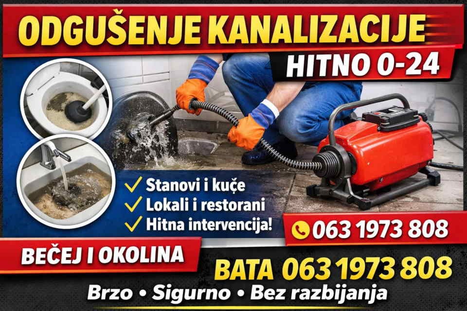 Odgušenje kanalizacije 