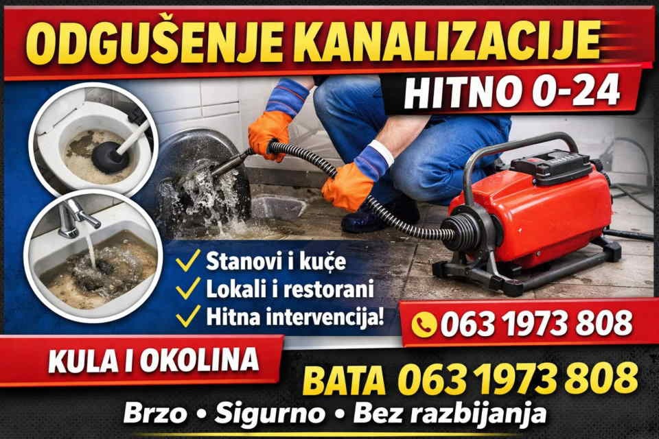Odgušenje kanalizacije 