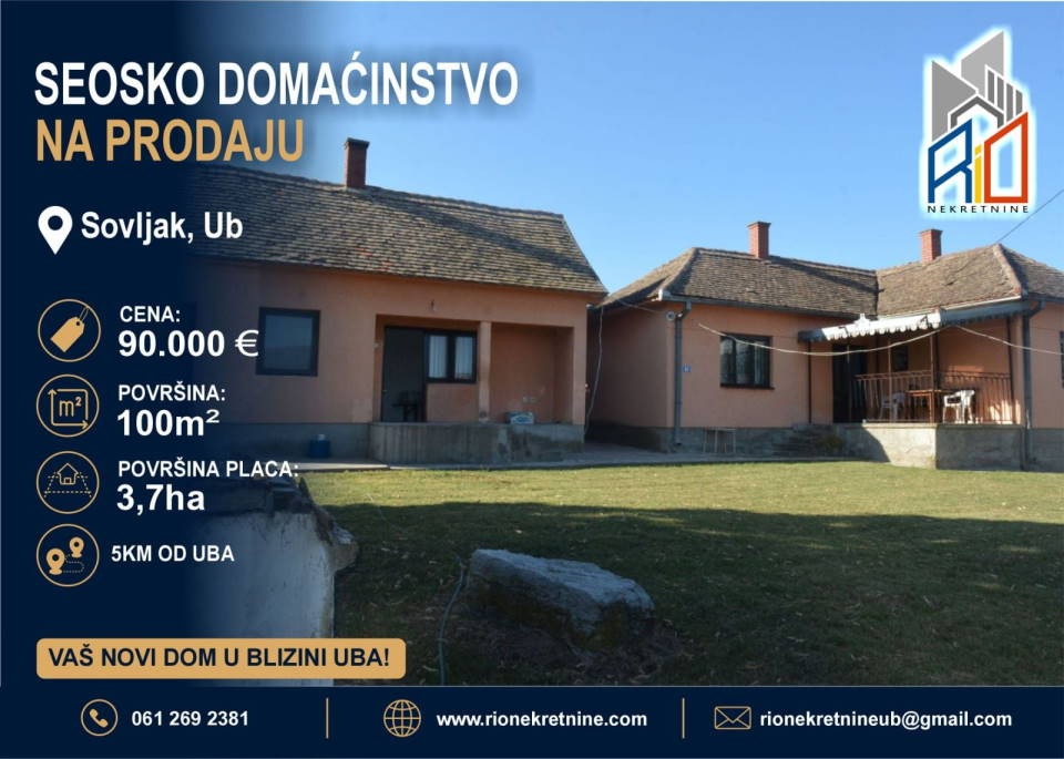 NA PRODAJU!   Seosko domaćinstvo u Sovljaku kod Uba  