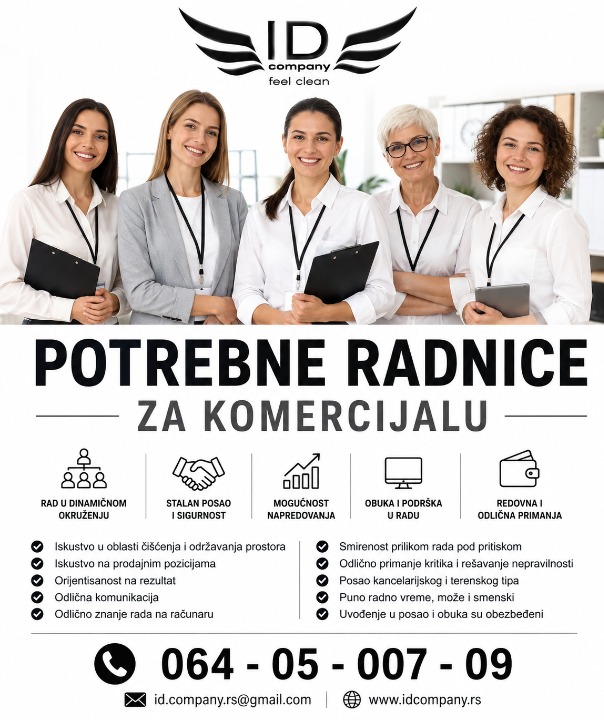 Potrebne radnice za komercijalu 